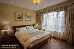 现代简约新中式钟鼎山庄别墅李舒设计作品南京米兰装饰设计总监中式卧室壁纸装修效果图