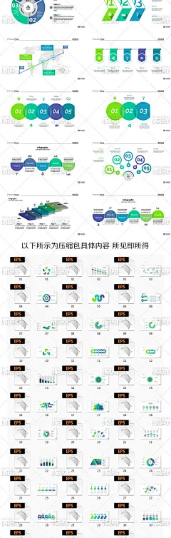 ai矢量数据图表饼图柱状图数字序列信息办公商务报告汇总设计素材-淘宝网
