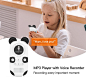 Amazon.com: RUIZU 16GB MP3 儿童播放器,可爱熊猫便携式音乐播放器 MP3,带蓝牙 5.0,扬声器,FM 收音机,录音机,闹钟,秒表,计步器,支持高达128GB : Everything Else