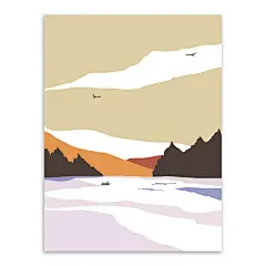 轻艺术 创意插画 风景 海报画芯##北欧##现代##四季##小清新##客厅##装饰画#@北坤人素材