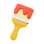 Paint Brush 3D Icon