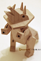 bamloff 班门乐府 原创木质玩具 恐龙系列 三角龙