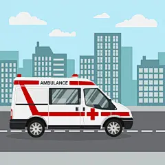 救护车插画矢量图设计素材