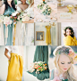 Dusty Teal and Lemon Wedding Colors | EAD