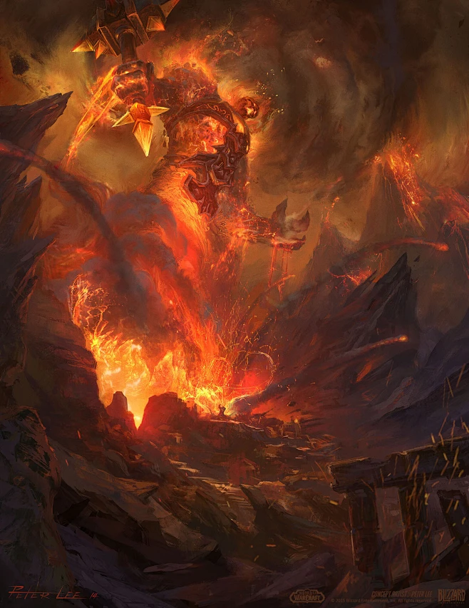 炎魔之王·拉格纳罗斯（Ragnaros the Firelord）-花瓣网