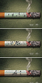 【#创意#】戒烟公益广告~你知道自己吸走了多少快乐么？