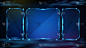 抽象未来的蓝色发光技术科幻框架hud UI背景