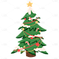 手绘-圣诞节元素-圣诞树