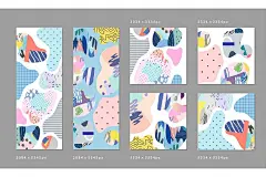 抽象艺术手绘涂鸦图案背景纹理素材 IMAGINARIUM-设计元素-美工云(meigongyun.com)