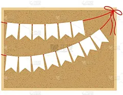 你可以把字母贴在花环上，把注释和信息贴在软木板/插图材料(矢量插图)上。