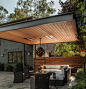 Outdoor, Back Yard, Trees, Shrubs, Hanging Lighting, and Wood Fences, Wall Abramson House by KDL Architects featuring Infratech Flush Mount WD-Series Heaters  Photo 2 of 2 in Abramson House by Infratech Comfort Heaters