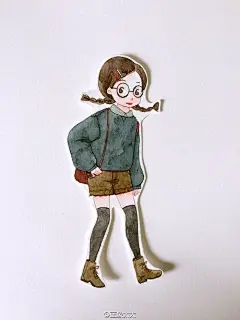 水彩插画 人像 手绘 作者微博by 蓝象太太