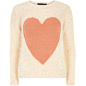 Dorothy Perkins Blush fluffy heart sweater