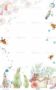清新可爱卡通边框背景
