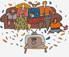 一家人简笔画 平面电商 创意素材