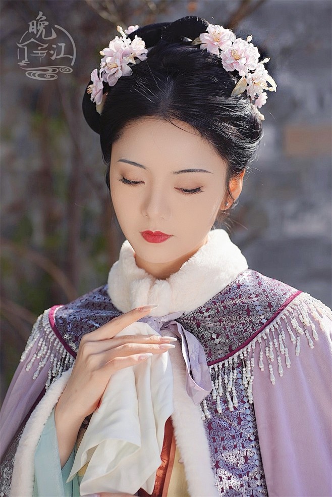粉色樱花 热缩花簪步摇发簪古风盘发汉服头饰女发饰发钗簪子u型-淘宝网