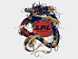 LPL / League of Legends MSI 2018 Crests creature digital art drawing wacom photoshop msi2018 league of legends lpl dragon coatofarms graphic further up ivan belikov illustration