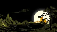 创新缤纷色彩国风通用新中式背景