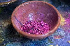 颜料粉,摩洛哥,碗,粉色,胡里节,染料,印度教,美,彩妆,水平画幅