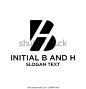 letter B and H logo concept