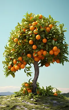 水果树植物树橘子树AI图