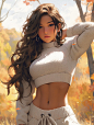 ☀️Autumn dreams II  @cathode_dreams x #AutumnSweaterAI #aichallenge #AI美人 httpst