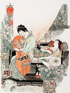 戴郭邦-花瓣网|陪你做生活的设计师 | 《归田乐》戴敦邦作品（唐诗宋词系列）