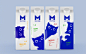 乳制品牌Milgrad的的全新包装设计，4瓶即可拼出一只完整的猫，太萌了吧-VeraZvereva设计美学超话#LOGO设计集#​​​​