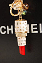 韩国 包邮贝母镶钻口红汽车钥匙扣 女士创意钥匙链包包扣挂饰礼品-淘宝网