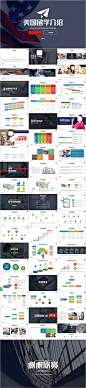 美国留学介绍通用简约PPT模板