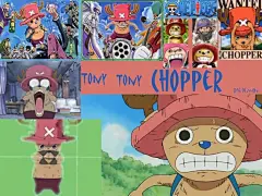 乔巴的特征是蓝色的鼻子和一顶画有“X”标记的粉红色帽子。本身很怕热，所以喜欢的岛屿是春天的冬岛。是草帽海贼团年龄最小的成员。人兽型的姿态下，则是伙伴中身材最矮小的成员。