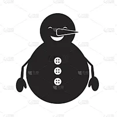 可爱的雪人人物图标