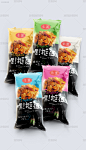 肉松蚕豆青豆卡通休闲零食食品包装袋设计