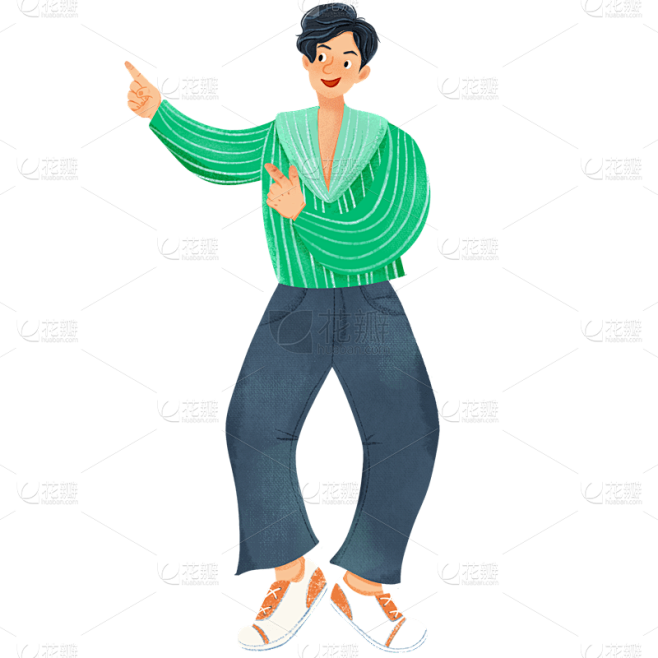 手绘-人物元素贴纸