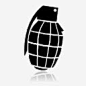 手榴弹设计图标 https://88ICON.com 黑白图标 图标 手榴弹设计图标 UI图标 图标元素