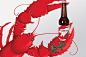 新人类啤酒包装标签设计“龙虾”插画篇-上海包装设计公司