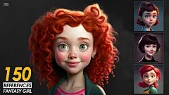 150 个幻想女孩角色 - 艺术家参考