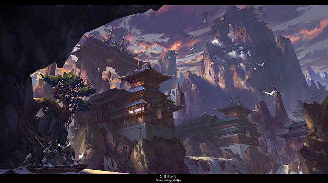 场景原画-花瓣网