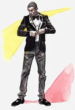 时尚黑人男性高清素材 卡通 手绘 插画 时尚 男人 西装 黑人 免抠png 设计图片 免费下载