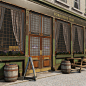 British Pub, Nikita Alexandrov : I decided to practice in something complex.
That's why I choose to create a whole building with possibilities to make a modular system.
At the end decided to use Unigine for render and it has pretty easy and have good ligh