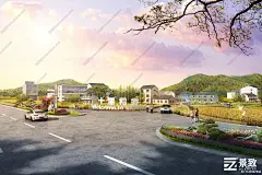 现代美丽乡村设计效果图欣赏_【知末效果图】