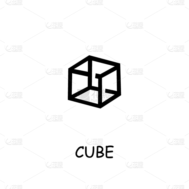 cube flat icon