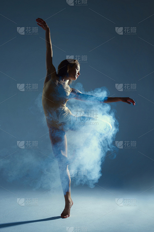 舞蹈,舞者,烟,女人,人类肌肉,背景聚焦...