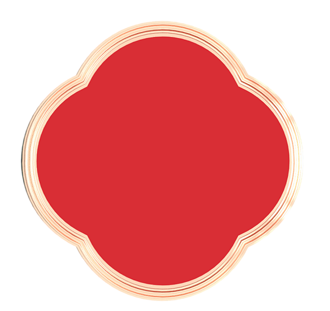 红色复古花形png (13)