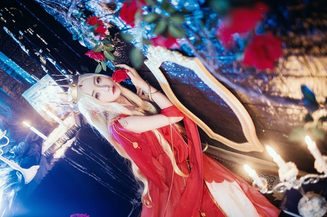 珞城 羽衣曲 玫瑰 cosplay 摄影...
