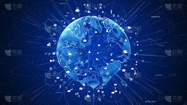 Technology Network Data Connection, Digital Networ