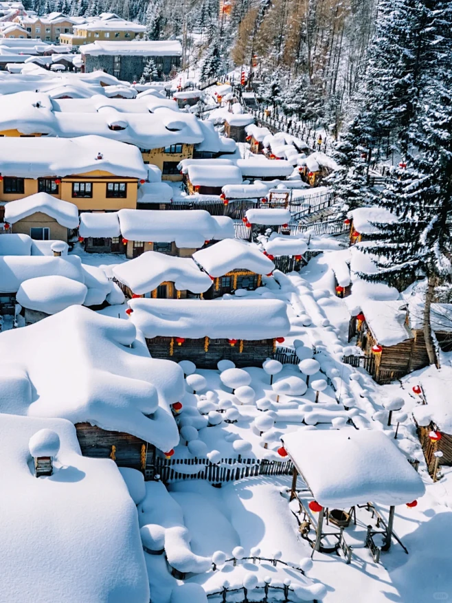 航拍中国雪乡