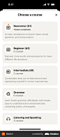 Babbel Courses detail screen