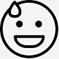 表情汗水笑脸图标 icon 标识 标志 UI图标 设计图片 免费下载 页面网页 平面电商 创意素材