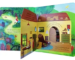 Usborne 偷偷看里面 Peep Inside a Fairy Tale Little Red Riding Hood 小红帽 童话故事洞洞书 英文原版翻翻书 立体翻翻书-tmall.com天猫